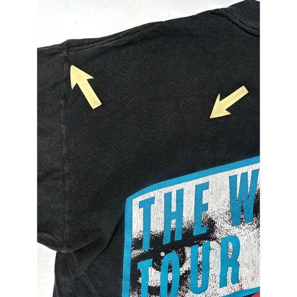 Vintage David Bowie Tour XL Sound + Vision T-Shirt 1990 Original Black Brockum - Picture 8 of 9